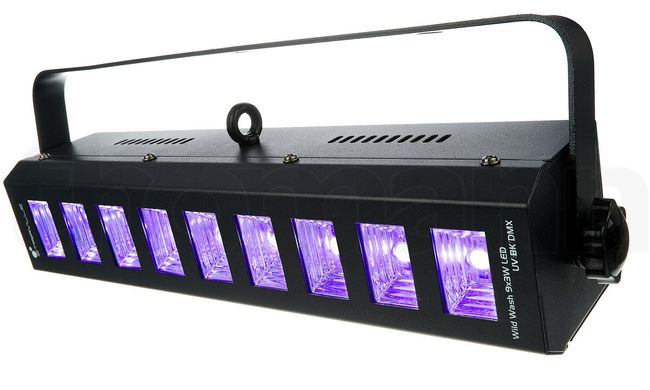 Декоративное освещение LED Stairville Wild Wash 9x3W LED UV BK DMX