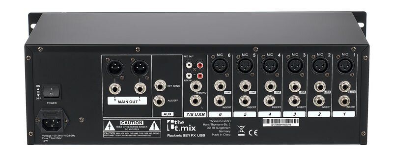 the t.mix Rackmix 821 FX USB